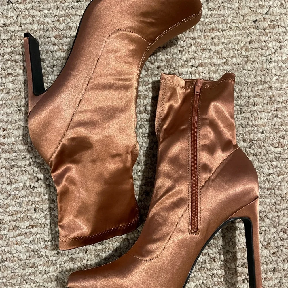 Loriah Satin Booties - Picture 2 of 13